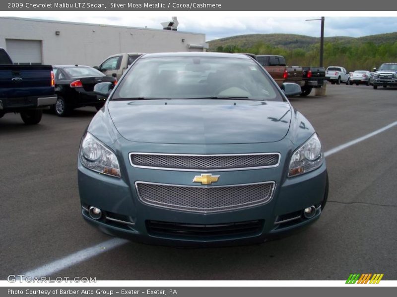 Silver Moss Metallic / Cocoa/Cashmere 2009 Chevrolet Malibu LTZ Sedan