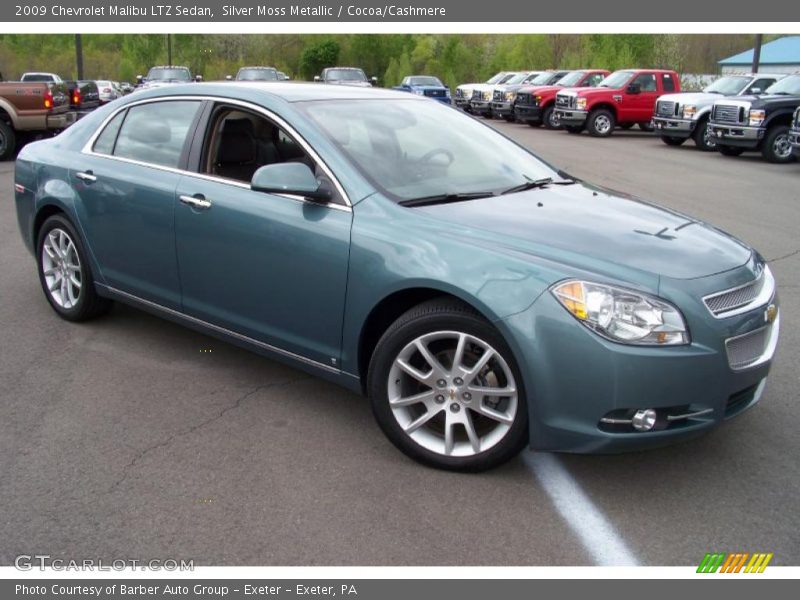 Silver Moss Metallic / Cocoa/Cashmere 2009 Chevrolet Malibu LTZ Sedan