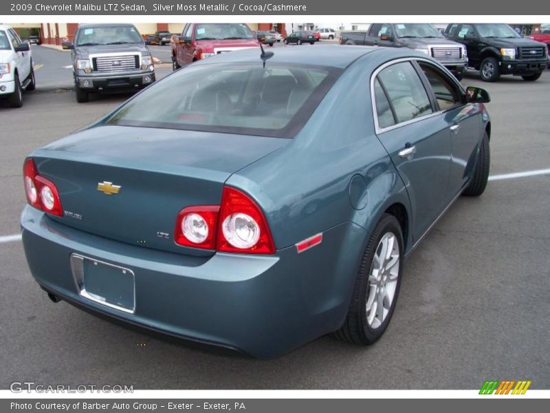 Silver Moss Metallic / Cocoa/Cashmere 2009 Chevrolet Malibu LTZ Sedan