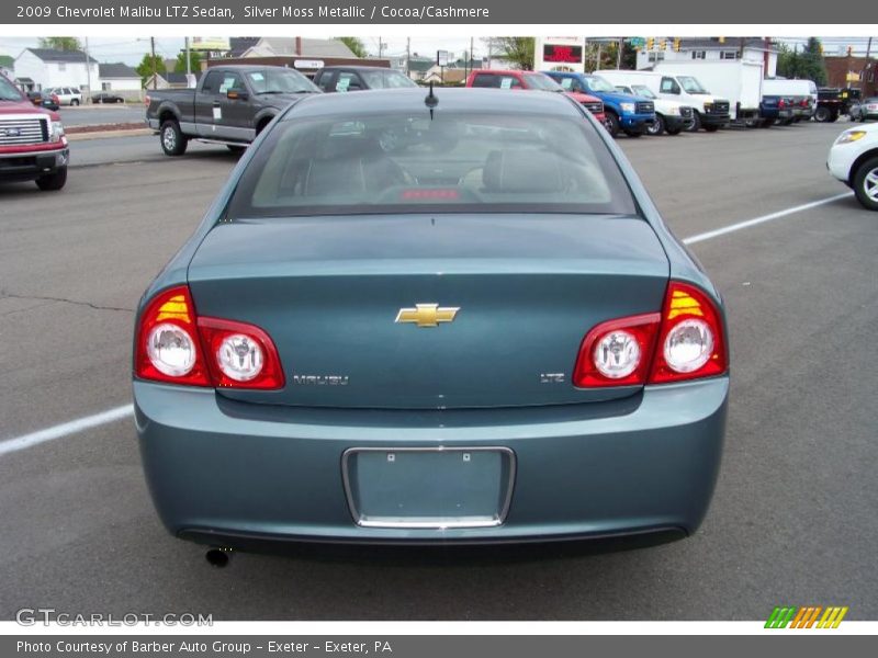 Silver Moss Metallic / Cocoa/Cashmere 2009 Chevrolet Malibu LTZ Sedan
