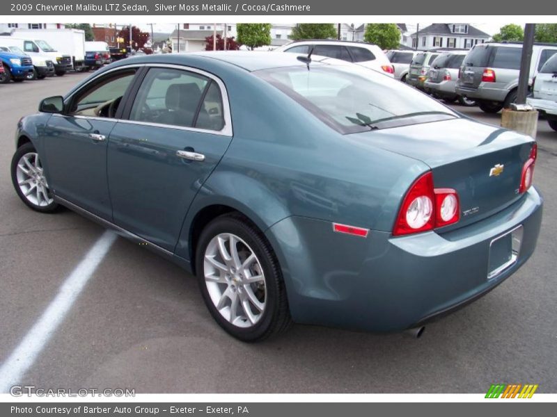 Silver Moss Metallic / Cocoa/Cashmere 2009 Chevrolet Malibu LTZ Sedan