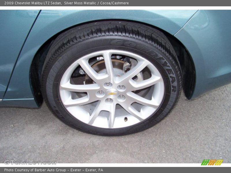 Silver Moss Metallic / Cocoa/Cashmere 2009 Chevrolet Malibu LTZ Sedan