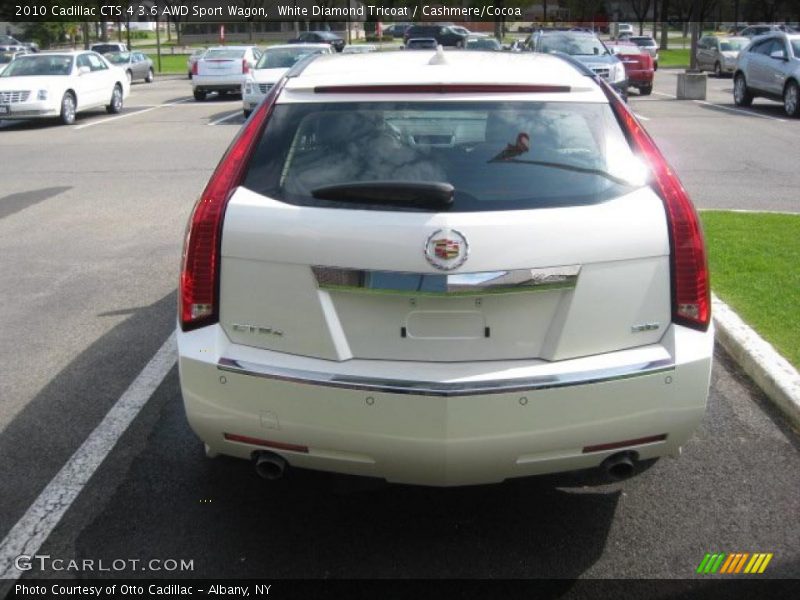 White Diamond Tricoat / Cashmere/Cocoa 2010 Cadillac CTS 4 3.6 AWD Sport Wagon