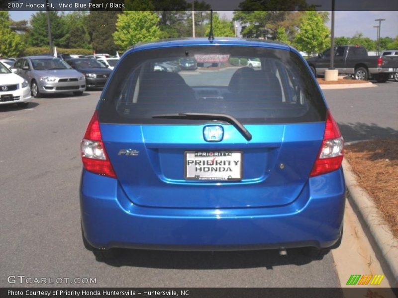 Vivid Blue Pearl / Black 2007 Honda Fit