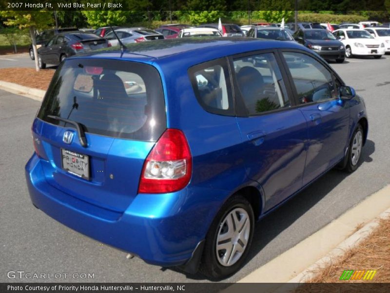 Vivid Blue Pearl / Black 2007 Honda Fit