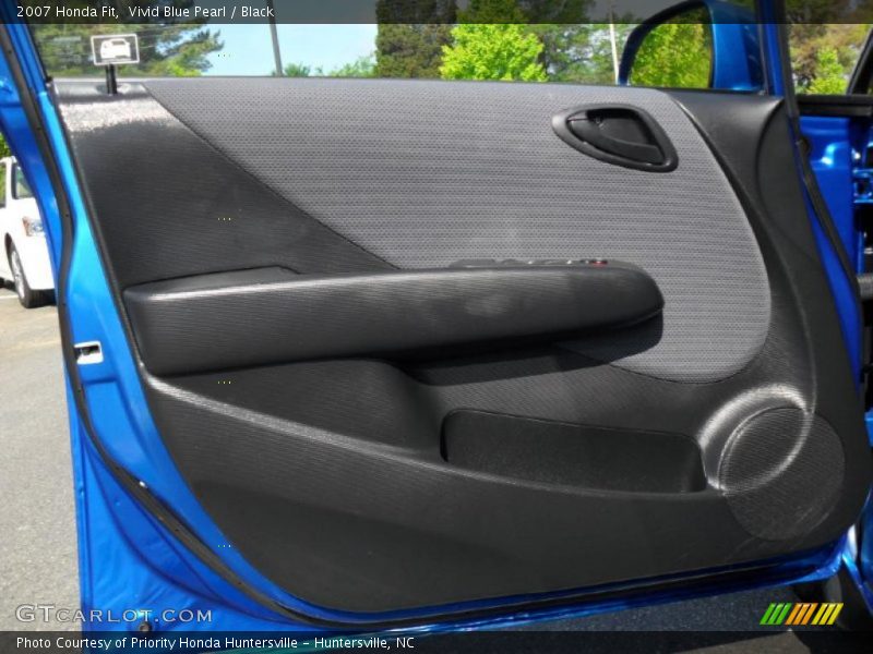 Vivid Blue Pearl / Black 2007 Honda Fit