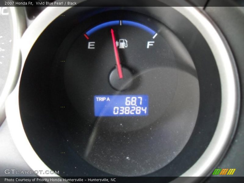 Vivid Blue Pearl / Black 2007 Honda Fit