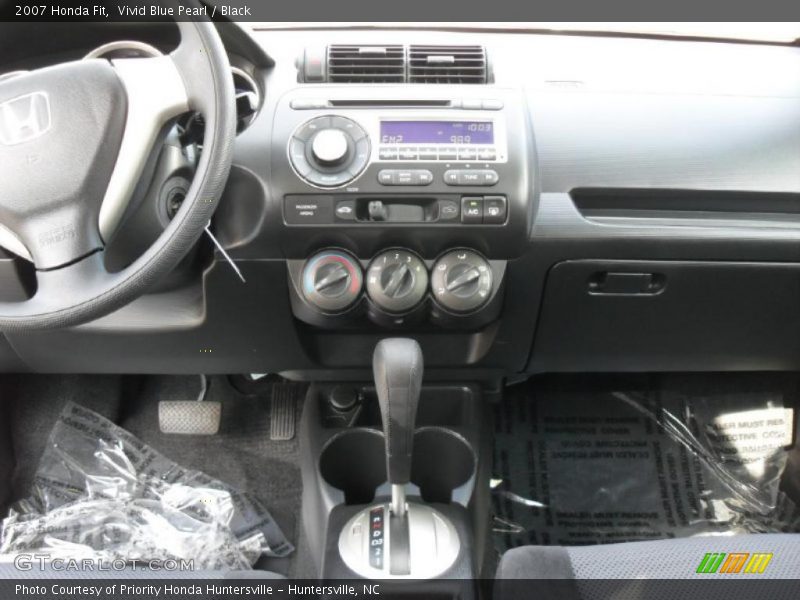 Vivid Blue Pearl / Black 2007 Honda Fit