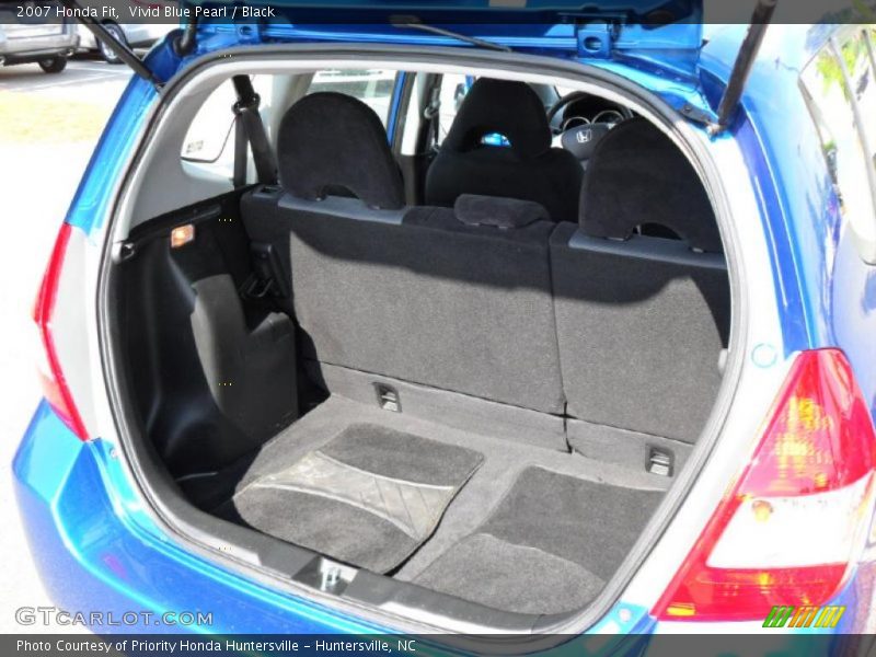 Vivid Blue Pearl / Black 2007 Honda Fit