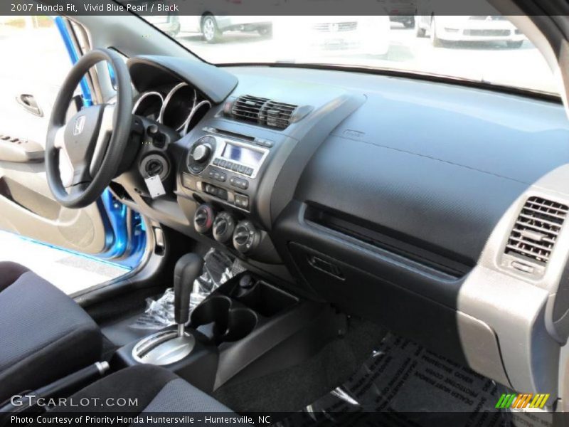 Vivid Blue Pearl / Black 2007 Honda Fit