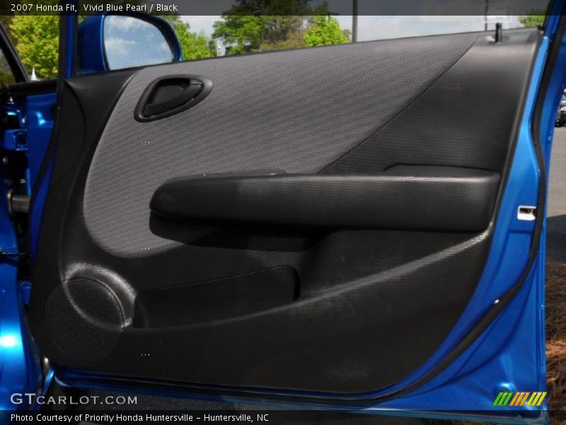 Vivid Blue Pearl / Black 2007 Honda Fit