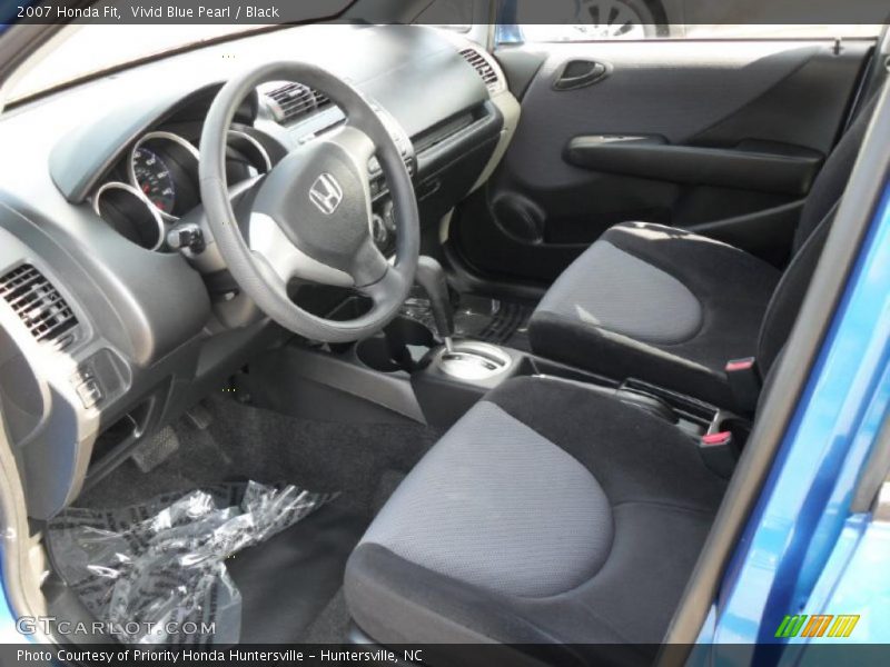 Vivid Blue Pearl / Black 2007 Honda Fit