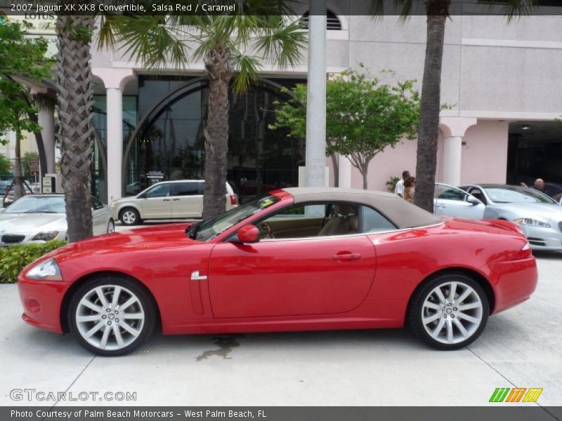 Salsa Red / Caramel 2007 Jaguar XK XK8 Convertible