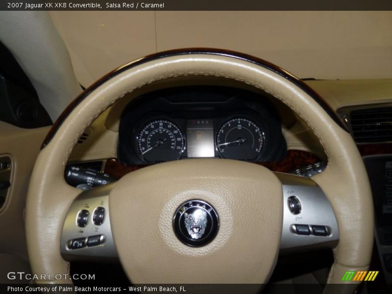 Salsa Red / Caramel 2007 Jaguar XK XK8 Convertible
