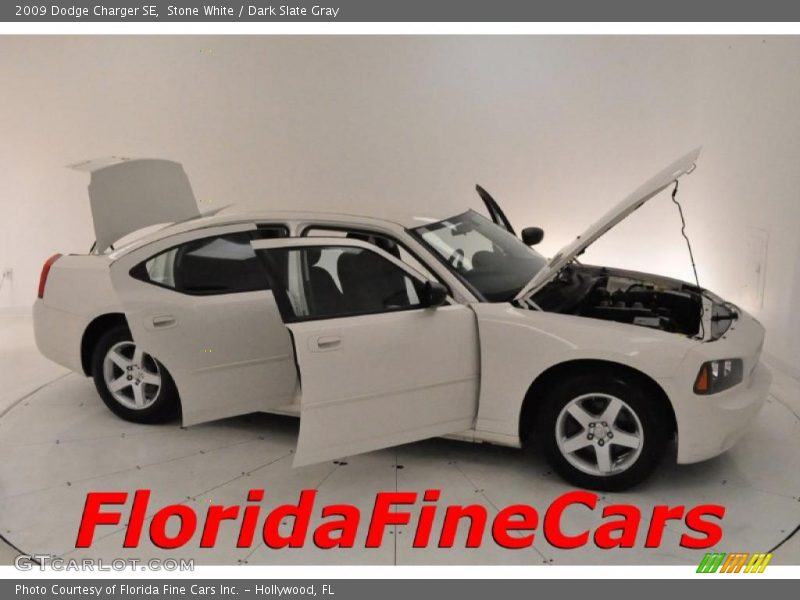 Stone White / Dark Slate Gray 2009 Dodge Charger SE