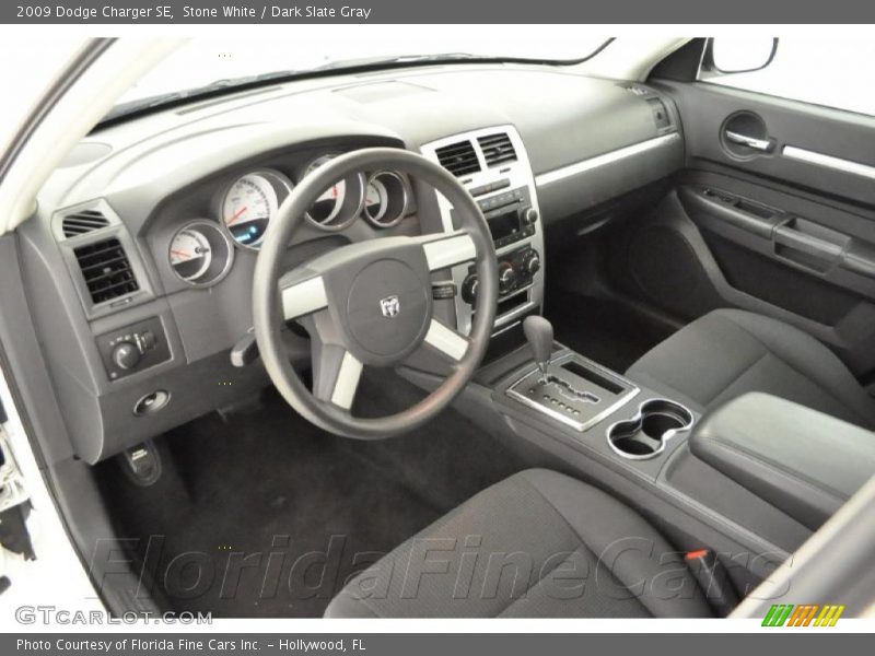 Stone White / Dark Slate Gray 2009 Dodge Charger SE