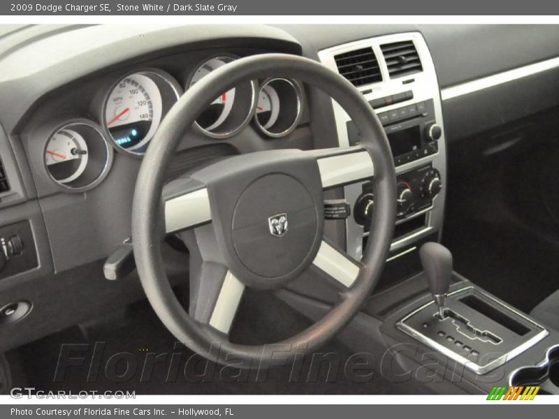 Stone White / Dark Slate Gray 2009 Dodge Charger SE