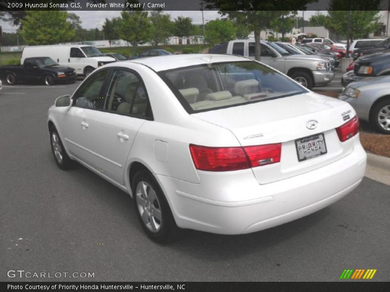 Powder White Pearl / Camel 2009 Hyundai Sonata GLS