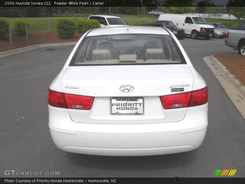 Powder White Pearl / Camel 2009 Hyundai Sonata GLS