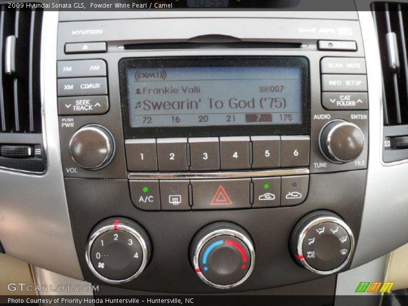 Powder White Pearl / Camel 2009 Hyundai Sonata GLS