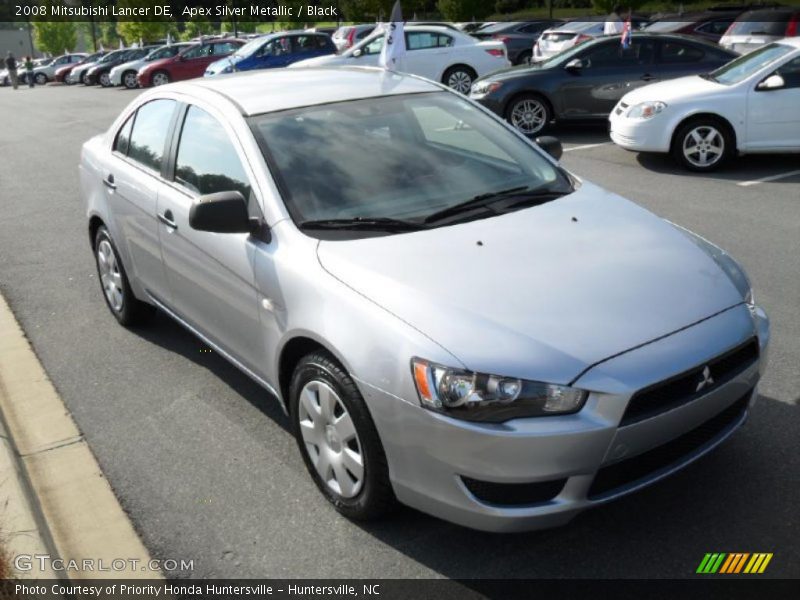 Apex Silver Metallic / Black 2008 Mitsubishi Lancer DE