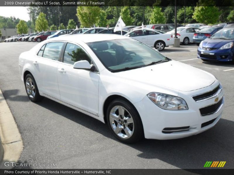 Summit White / Titanium 2009 Chevrolet Malibu LT Sedan