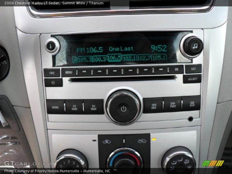 Summit White / Titanium 2009 Chevrolet Malibu LT Sedan