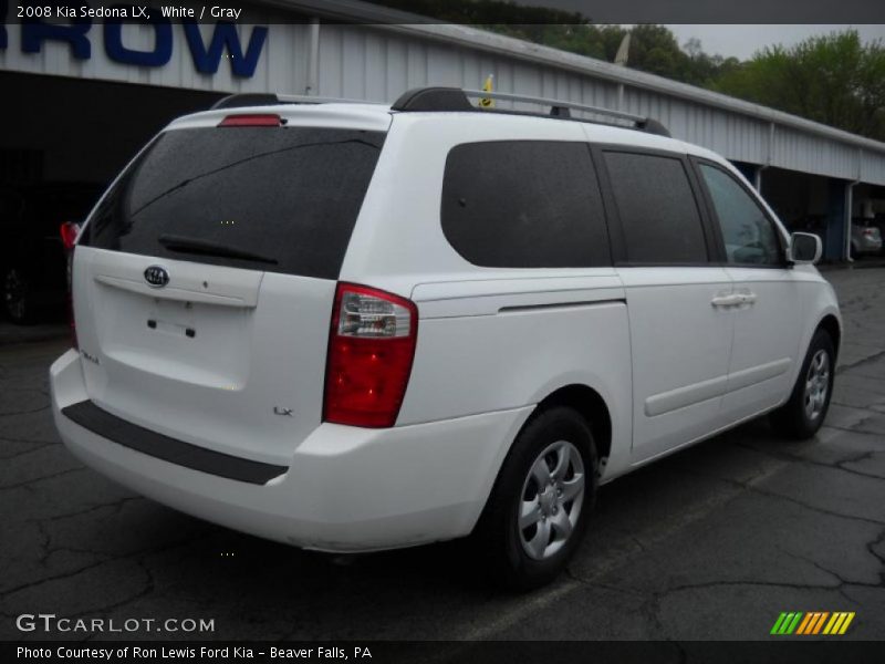 White / Gray 2008 Kia Sedona LX