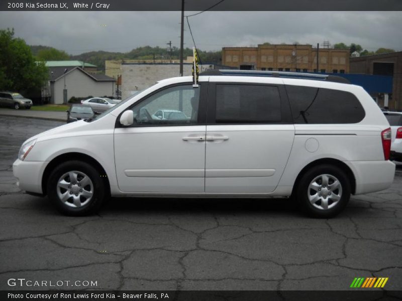 White / Gray 2008 Kia Sedona LX