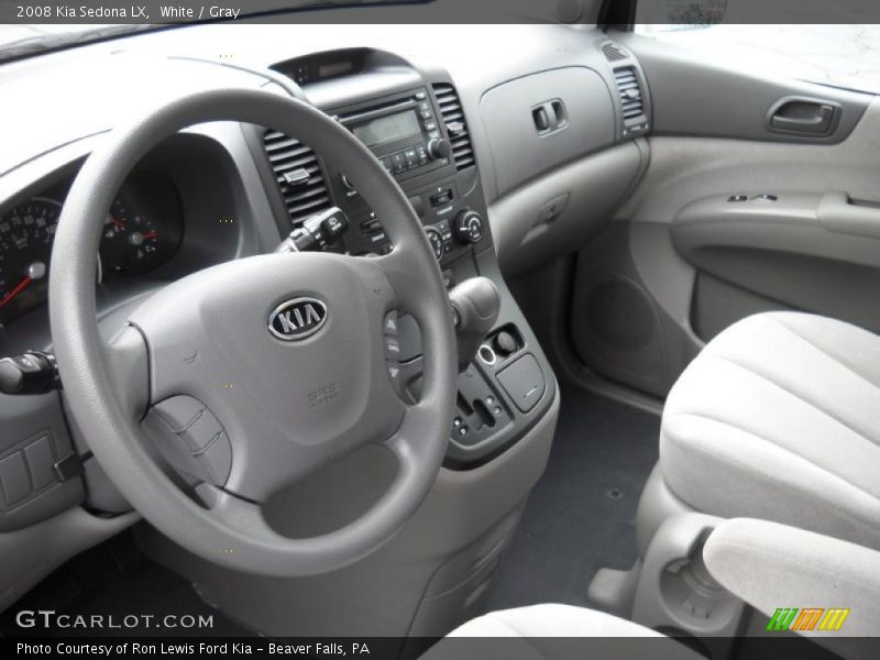 White / Gray 2008 Kia Sedona LX