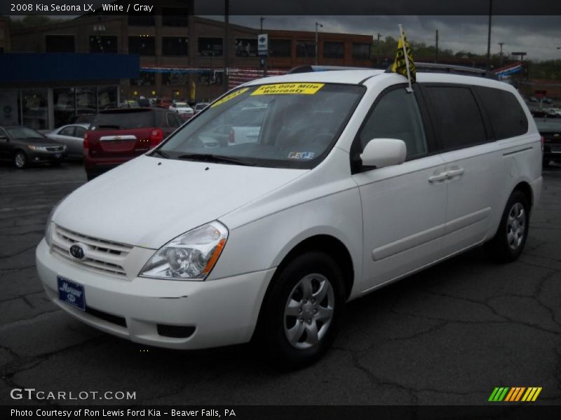 White / Gray 2008 Kia Sedona LX