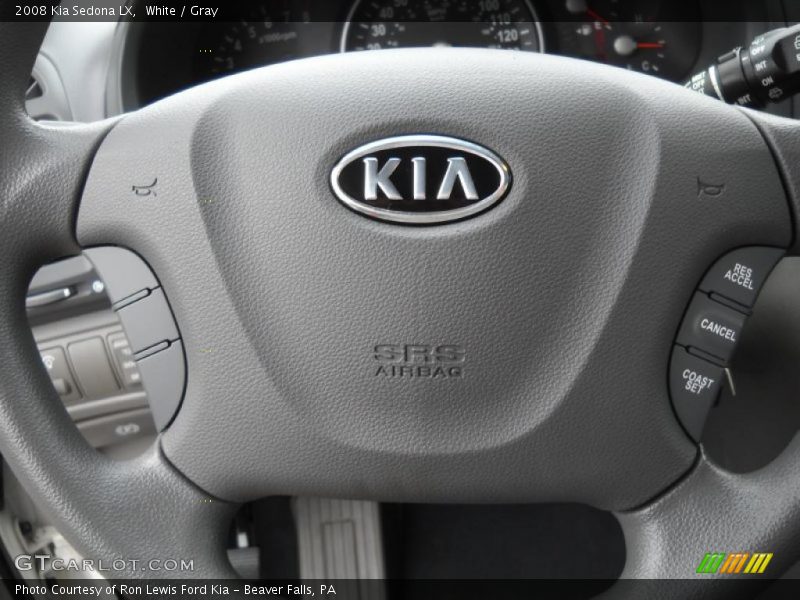 White / Gray 2008 Kia Sedona LX