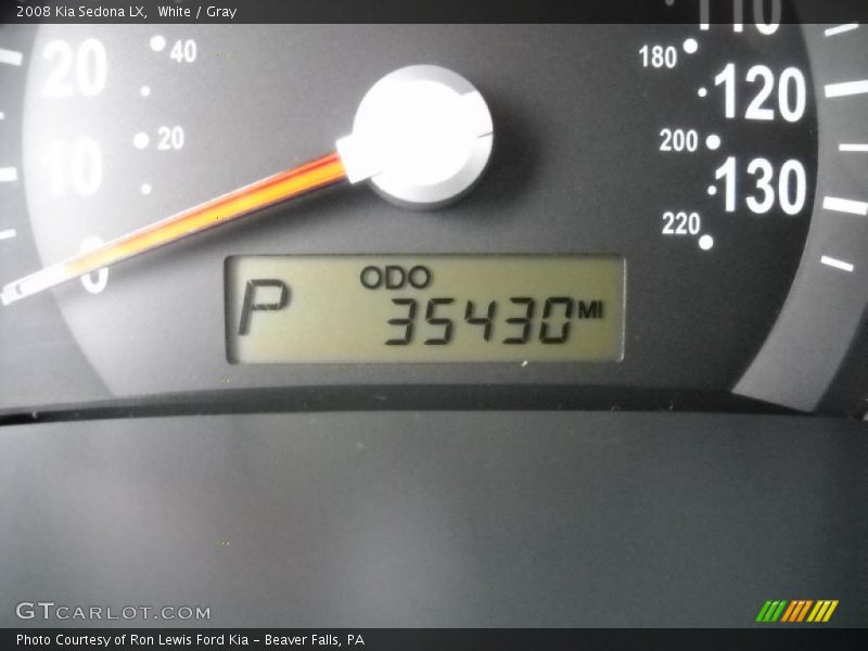 White / Gray 2008 Kia Sedona LX