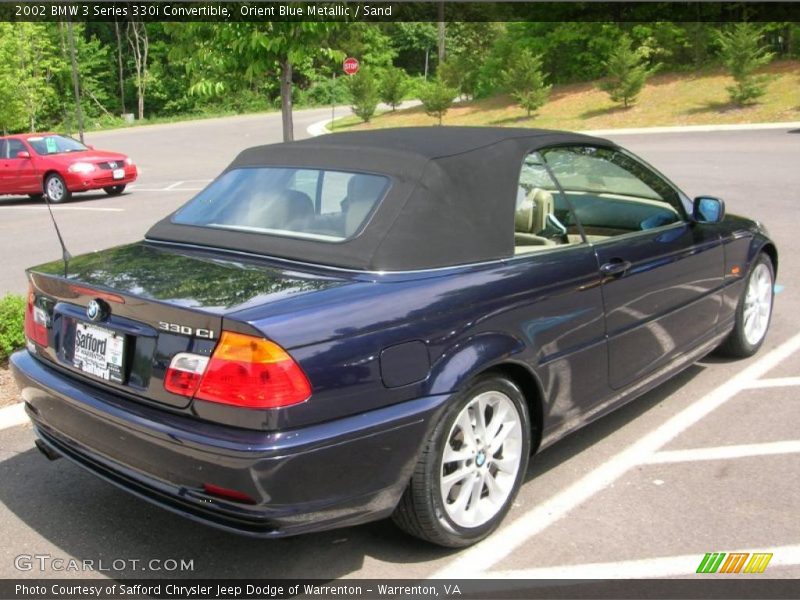 Orient Blue Metallic / Sand 2002 BMW 3 Series 330i Convertible