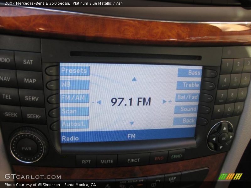 Platinum Blue Metallic / Ash 2007 Mercedes-Benz E 350 Sedan