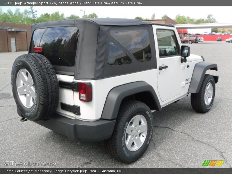 Stone White / Dark Slate Gray/Medium Slate Gray 2010 Jeep Wrangler Sport 4x4