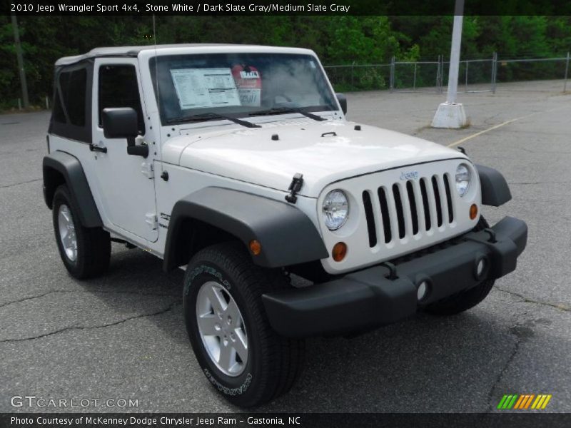 Stone White / Dark Slate Gray/Medium Slate Gray 2010 Jeep Wrangler Sport 4x4