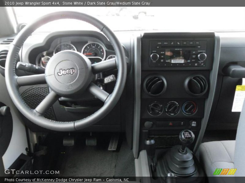 Stone White / Dark Slate Gray/Medium Slate Gray 2010 Jeep Wrangler Sport 4x4