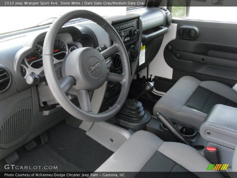 Stone White / Dark Slate Gray/Medium Slate Gray 2010 Jeep Wrangler Sport 4x4