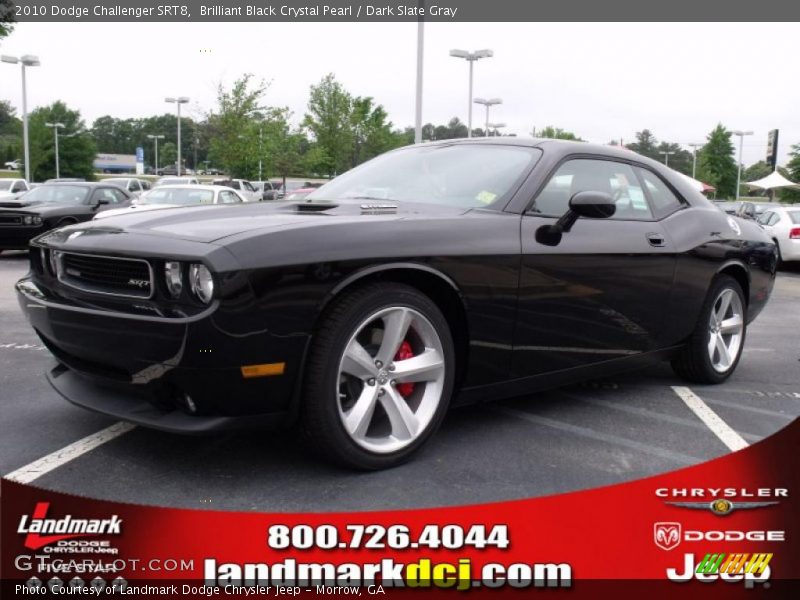 Brilliant Black Crystal Pearl / Dark Slate Gray 2010 Dodge Challenger SRT8