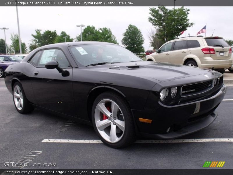 Brilliant Black Crystal Pearl / Dark Slate Gray 2010 Dodge Challenger SRT8