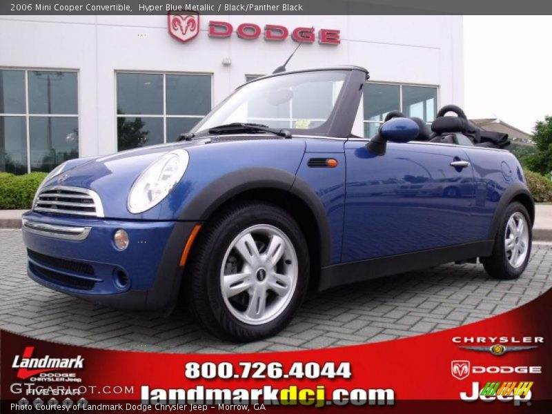 Hyper Blue Metallic / Black/Panther Black 2006 Mini Cooper Convertible