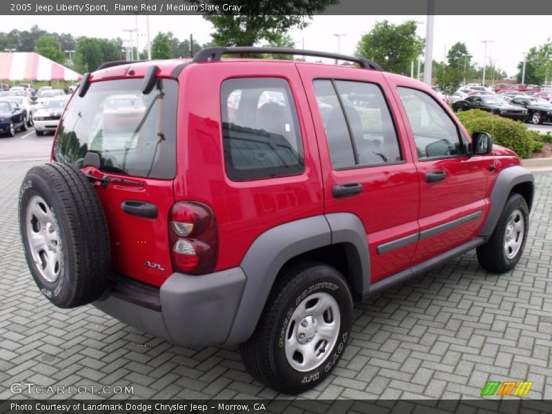 Flame Red / Medium Slate Gray 2005 Jeep Liberty Sport