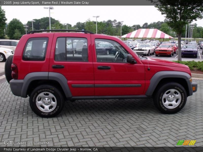 Flame Red / Medium Slate Gray 2005 Jeep Liberty Sport