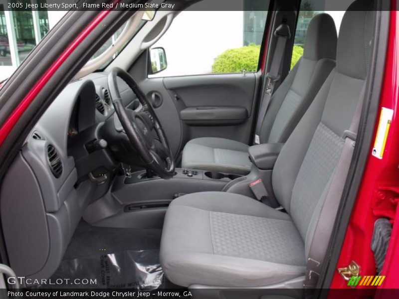 Flame Red / Medium Slate Gray 2005 Jeep Liberty Sport