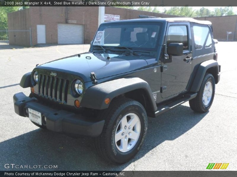Steel Blue Metallic / Dark Slate Gray/Medium Slate Gray 2008 Jeep Wrangler X 4x4