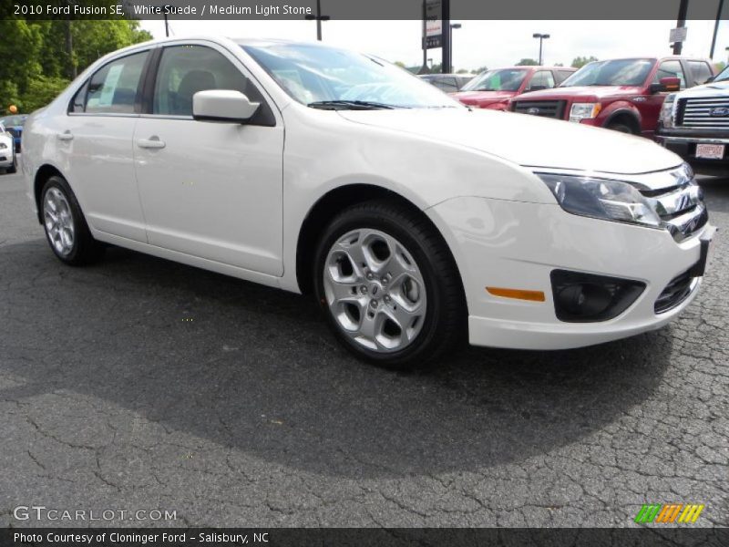 White Suede / Medium Light Stone 2010 Ford Fusion SE
