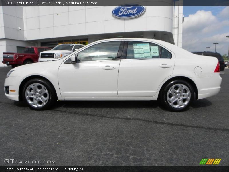 White Suede / Medium Light Stone 2010 Ford Fusion SE
