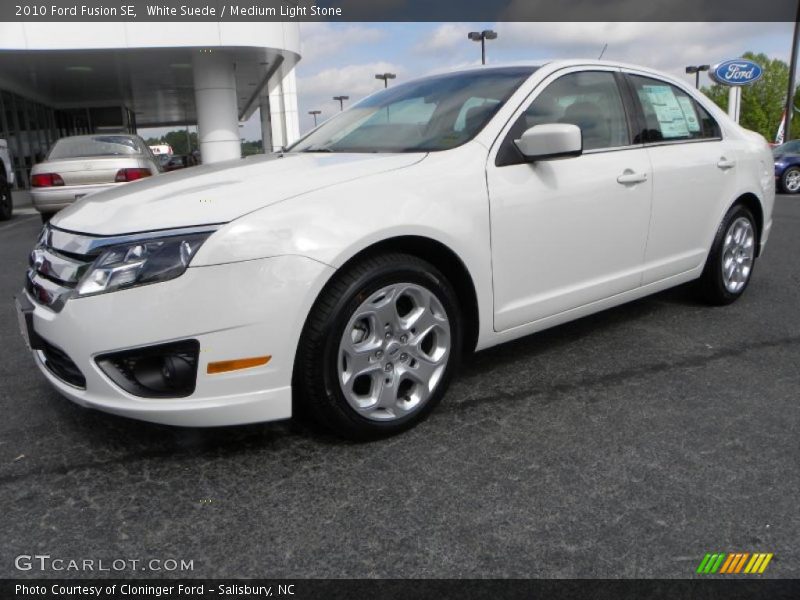 White Suede / Medium Light Stone 2010 Ford Fusion SE
