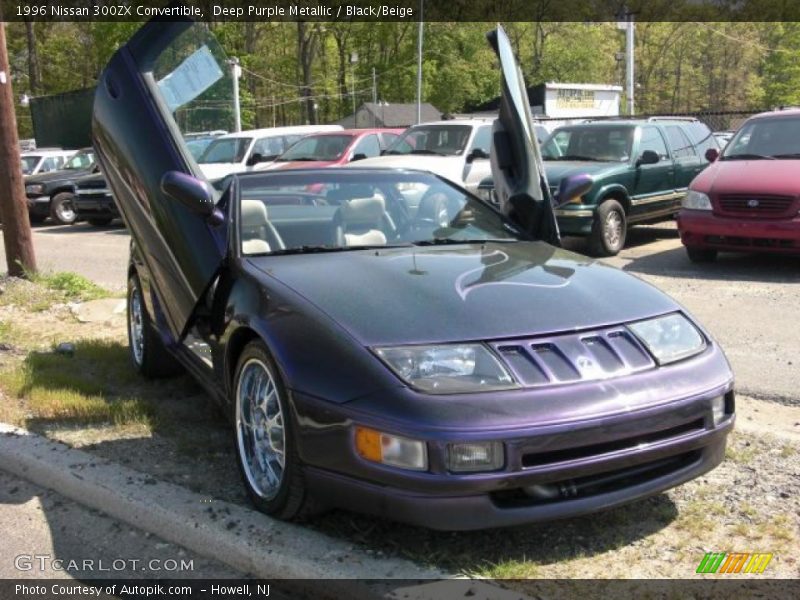 Deep Purple Metallic / Black/Beige 1996 Nissan 300ZX Convertible